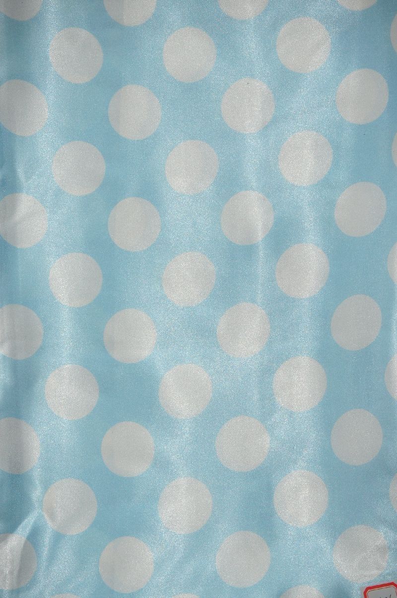 Polka Dot Charmeuse Satin BABY BLUE WHITE SP-108