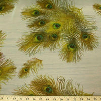 Printed Chiffon PEACOCK CREAM