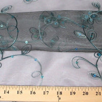 SWATCHES Embroidered Flower Sequins Organza