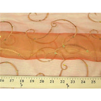 SWATCHES Embroidered Swirl Sequins Organza