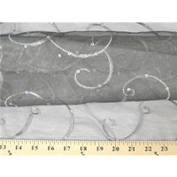 SWATCHES Embroidered Swirl Sequins Organza