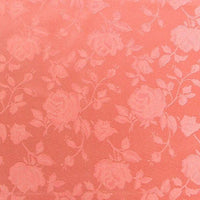 Floral Satin Brocade Coral