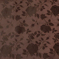 Floral Satin Brocade Brown