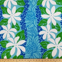 SWATCHES Blue/Turquoise Hawaiian Floral Prints