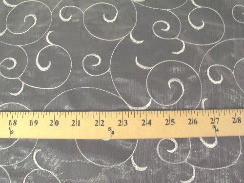 Embroidered Organza White