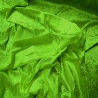 Crushed Panne Velour Velvet Lime