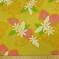 SWATCHES Yellow Hawaiian Floral Prints