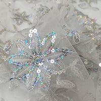 SWATCHES Colored Fancy Embroidery Mesh Lace