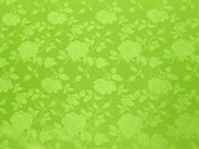 Floral Satin Brocade Light Lime