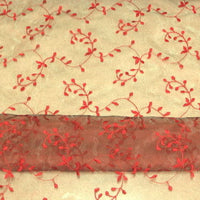 SWATCHES Embroidered Vine Organza