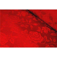 Floral Satin Brocade Red