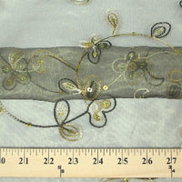 SWATCHES Embroidered Flower Sequins Organza