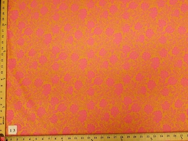 SWATCHES Orange Hawaiian Floral Prints