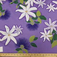 SWATCHES Purple Hawaiian Floral Prints