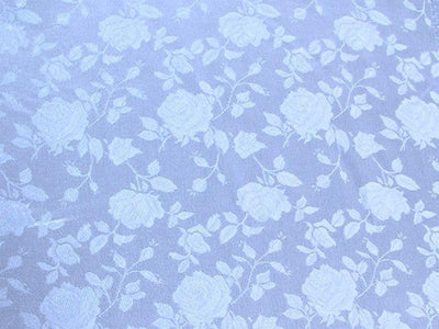 Floral Satin Brocade Sky Blue/baby blue
