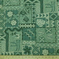 SWATCHES Green/Teal Hawaiian Floral Prints