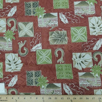 SWATCHES Grey/Brown Hawaiian Floral Prints