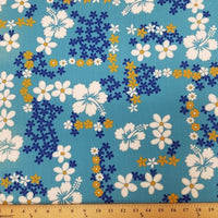 SWATCHES Blue/Turquoise Hawaiian Floral Prints