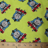 Lime Thomas Train Flannel