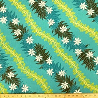 SWATCHES Green/Teal Hawaiian Floral Prints