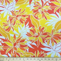 SWATCHES Yellow Hawaiian Floral Prints