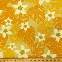 SWATCHES Yellow Hawaiian Floral Prints
