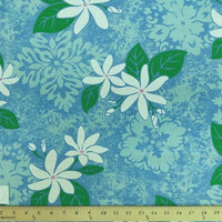 SWATCHES Blue/Turquoise Hawaiian Floral Prints