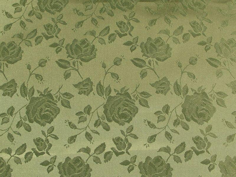 Floral Satin Brocade Sage