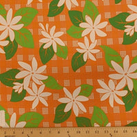 SWATCHES Orange Hawaiian Floral Prints