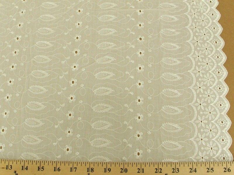 Eyelet Embroidery Ivory EL-16 "LAST PIECE MEASURES 2 YARD 28 INCHES"