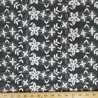 White Fancy Embroidery Mesh Lace White FEM-12