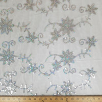 SWATCHES Colored Fancy Embroidery Mesh Lace
