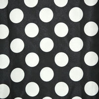 Polka Dot Charmeuse Satin BLACK WHITE SP-111