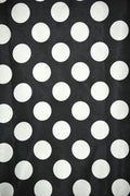 Polka Dot Charmeuse Satin BLACK WHITE SP-111