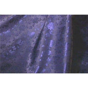 Floral Satin Brocade Navy Blue