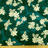 SWATCHES Green/Teal Hawaiian Floral Prints
