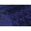 Floral Satin Brocade Medium Rose Navy Blue "LAST PIECE MEASURES 1 YARD 16 INCHES"