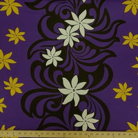 SWATCHES Purple Hawaiian Floral Prints