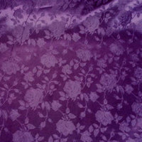 Floral Satin Brocade Plum