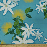 SWATCHES Blue/Turquoise Hawaiian Floral Prints