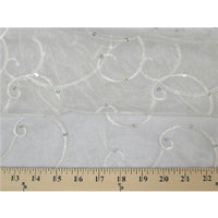 SWATCHES Embroidered Swirl Sequins Organza