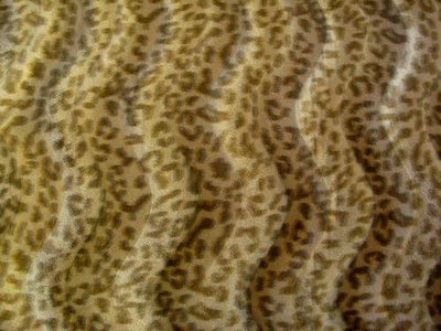 Velboa Animal Skins Fur Baby Leopard Camel Gold