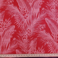 SWATCHES Red/Pink Hawaiian Floral Prints