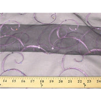 SWATCHES Embroidered Swirl Sequins Organza