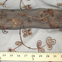 SWATCHES Embroidered Flower Sequins Organza