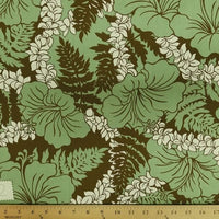 SWATCHES Green/Teal Hawaiian Floral Prints
