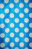 Polka Dot Charmeuse Satin TURQUOISE WHITE SP-109