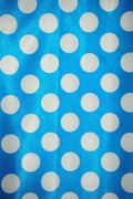 Polka Dot Charmeuse Satin TURQUOISE WHITE SP-109