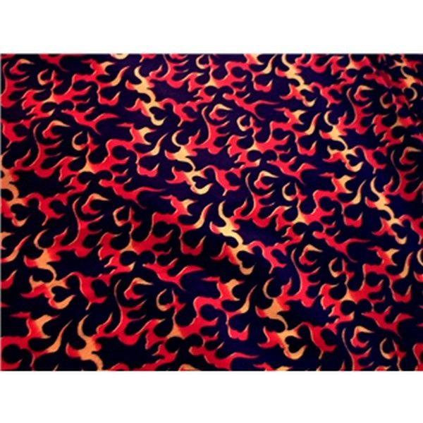 Velboa Red Flames Print