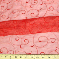 Embroidered Organza Red